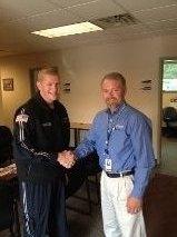 HealthNet Orientation Graduation with Doug Douglas, Director of Base Operations & Pinch VFD Captain